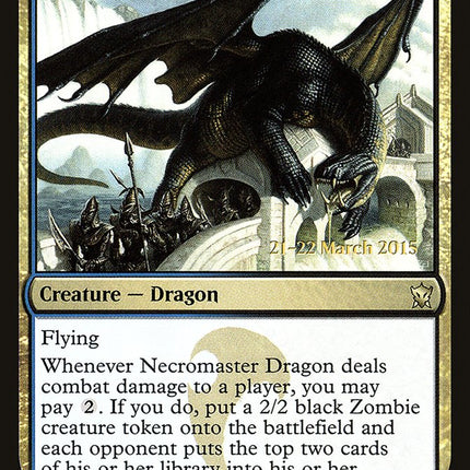 Necromaster Dragon [Dragons of Tarkir Promos] Prerelease Foil