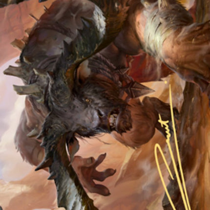 Moraug, Fury of Akoum Art Card (Gold-Stamped Signature) [Zendikar Rising Art Series]