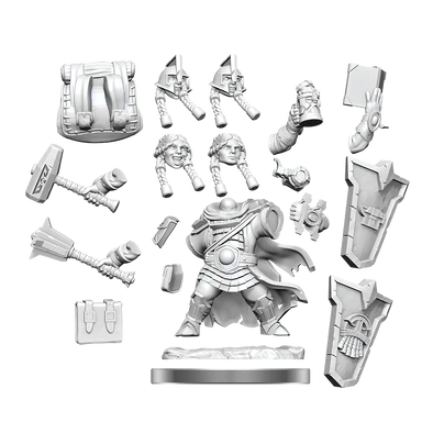 D&D Frameworks - Unassembled/Unprimed miniature: Dwarf Cleric (Female)
