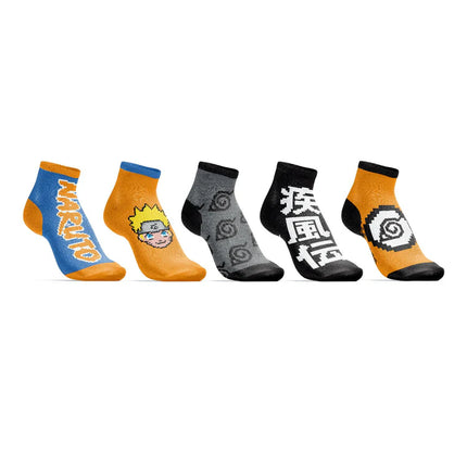 Naruto Pixel Art Ankle Socks - 5 Pack
